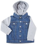 Larkwood Denimjacke mit Fleece-Kapuze und Ärmeln, Blue Denim 3-4 Jahre, LW750 – Bild 3