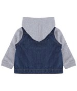 Larkwood Denimjacke mit Fleece-Kapuze und Ärmeln, Blue Denim 3-4 Jahre, LW750 – Bild 4