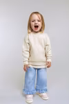 Larkwood Sustainable Kids Sweatshirt with V-Neck, Black 0/6 Monate, LW800 – image 2