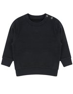 Larkwood Nachhaltiges Kinder Sweatshirt mit V-Ausschnitt – Black