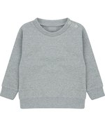 Larkwood Nachhaltiges Kinder Sweatshirt mit V-Ausschnitt – Heather Grey