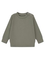 Larkwood Nachhaltiges Kinder Sweatshirt mit V-Ausschnitt – Khaki