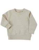 Larkwood Nachhaltiges Kinder Sweatshirt mit V-Ausschnitt – Light Stone