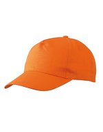 Myrtle beach 5-Panel-Cap aus 100% Baumwolle, Black One Size, MB001 – Arancione