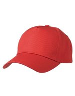 Myrtle beach 5-Panel-Cap aus 100% Baumwolle, Black One Size, MB001 – Rosso segnale