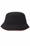 Myrtle beach Fisherman Hat with Piping and Metal Eyelets, Grey/Light Rosa L/XL (58 cm), MB012 – image 3