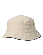 Myrtle beach Fisherman Hut mit Paspel und Metallösen – Natural/Navy