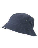 Myrtle beach Fisherman Hut mit Paspel und Metallösen, Natural/Navy S/M (56 cm), MB012 – Navy/White