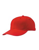 Myrtle beach Laminiertes 6-Panel Cap aus Baumwolle, Black One Size, MB016 – Red