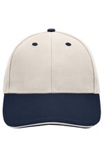 Myrtle beach 6-Panel Sandwich Cap mit Metallverschluss, Beige/Navy One Size, MB024 – Bild 3