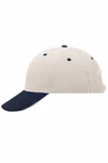 Myrtle beach Cappellino 6 Pannelli Sandwich con Chiusura in Metallo, Beige/Navy One Size, MB024 – immagine 4
