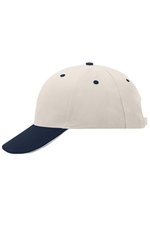 Myrtle beach 6-Panel Sandwich Cap mit Metallverschluss, Beige/Navy One Size, MB024 – Bild 4