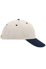 Myrtle beach 6-Panel Sandwich Cap mit Metallverschluss, Beige/Navy One Size, MB024 – Bild 5