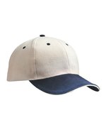 Myrtle beach 6-Panel Sandwich Cap mit Metallverschluss, Beige/Navy One Size, MB024 – Bild 2