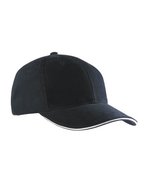 Myrtle beach 6-Panel Sandwich Cap mit Metallverschluss, Beige/Navy One Size, MB024 – Black/Light Grey