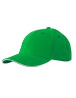Myrtle beach 6-Panel Sandwich Cap mit Metallverschluss, Beige/Navy One Size, MB024 – Fern Green/White