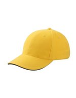 Myrtle beach 6-Panel Sandwich Cap mit Metallverschluss, Beige/Navy One Size, MB024 – Gold/Navy