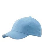 Myrtle beach 6-Panel Sandwich Cap mit Metallverschluss, Beige/Navy One Size, MB024 – Light Blue/White