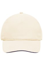 Myrtle beach 5 Panel Sandwich Cap aus Baumwolle, Black/White One Size, MB035 – Bild 1