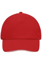 Myrtle beach 5 Panel Sandwich Cap aus Baumwolle, Black/White One Size, MB035 – Bild 3