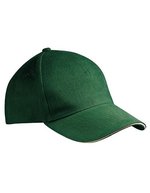 Myrtle beach 5 Panel Sandwich Cap aus Baumwolle, Black/White One Size, MB035 – Dark Green/Natural