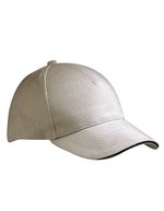 Myrtle beach 5 Panel Sandwich Cap aus Baumwolle, Black/White One Size, MB035 – Light Grey/Black