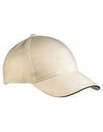 Myrtle beach 5 Panel Sandwich Cap aus Baumwolle, Black/White One Size, MB035 – Natural/Navy