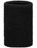 Myrtle beach Extrabreites Frottee-Armschweißband 12 cm, Black One Size, MB044 – Black