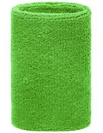 Myrtle beach Extrabreites Frottee-Armschweißband 12 cm, Black One Size, MB044 – Lime Green