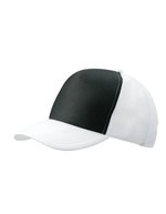 Myrtle beach 5-Panel Polyester Mesh Cap mit Klickverschluss, Black One Size, MB070 – Black/White