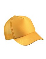 Myrtle beach 5-Panel Polyester Mesh Cap mit Klickverschluss, Black One Size, MB070 – Gold