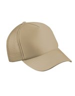 Myrtle beach 5-Panel Polyester Mesh Cap mit Klickverschluss, Black One Size, MB070 – Khaki