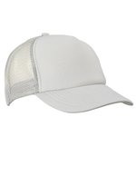 Myrtle beach 5-Panel Polyester Mesh Cap mit Klickverschluss, Black One Size, MB070 – Light Grey