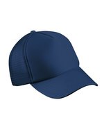 Myrtle beach 5-Panel Polyester Mesh Cap mit Klickverschluss, Black One Size, MB070 – Navy