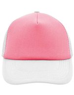 Myrtle beach 5-Panel Polyester Mesh Cap mit Klickverschluss, Black One Size, MB070 – Neon Pink/White