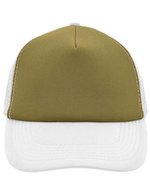 Myrtle beach 5-Panel Polyester Mesh Cap mit Klickverschluss, Black One Size, MB070 – Olive/White