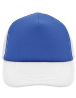 Myrtle beach 5-Panel Polyester Mesh Cap mit Klickverschluss, Black One Size, MB070 – Royal/White