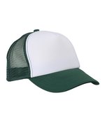 Myrtle beach 5-Panel Polyester Mesh Cap mit Klickverschluss, Black One Size, MB070 – White/Dark Green