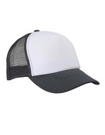 Myrtle beach 5-Panel Polyester Mesh Cap mit Klickverschluss, Black One Size, MB070 – White/Graphite