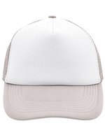 Myrtle beach 5-Panel Polyester Mesh Cap mit Klickverschluss, Black One Size, MB070 – White/Light Grey