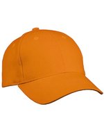 Myrtle beach 6 Panel Cap aus schwerer Baumwolle, Beige One Size, MB091 – Orange