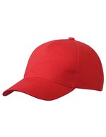 Myrtle beach 5 Panel Cap Heavy Cotton Beige One Size (MB092), MB092 – Red