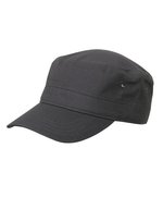 Myrtle beach Militär-Cap aus Baumwollcanvas mit Velcro – Anthracite