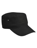 Myrtle beach Militär-Cap aus Baumwollcanvas mit Velcro – Black