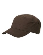 Myrtle beach Militär-Cap aus Baumwollcanvas mit Velcro – Dark Brown