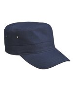 Myrtle beach Militär-Cap aus Baumwollcanvas mit Velcro, Anthracite One Size, MB095 – Blu navy