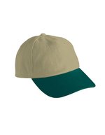 Myrtle Beach 6-Panel Cap Schwarz, Aqua 58 cm, MB6111 – Beige/Vert fonce