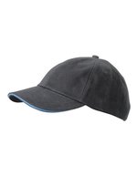 Myrtle beach 6-Panel Raver Sandwich Cap Baumwolle, Black/Beige One Size, MB6112 – Grafite/Acqua