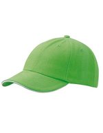 Myrtle beach 6-Panel Raver Sandwich Cap Baumwolle, Black/Beige One Size, MB6112 – Verde lime/Bianco