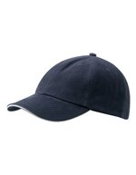 Myrtle beach 6-Panel Raver Sandwich Cap Baumwolle, Black/Beige One Size, MB6112 – Blu navy/Bianco